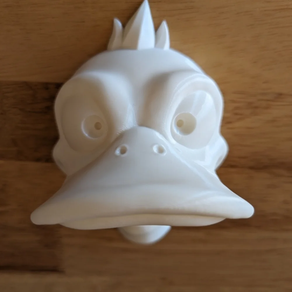 Duck Head Wall Mount Towel/Headset Holder  3D Filament Print‎ White - Picture 11 of 12